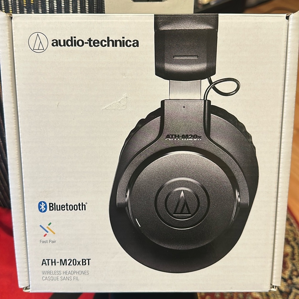 Audio-Technica Bluetooth headphones model AHT-M20xBT